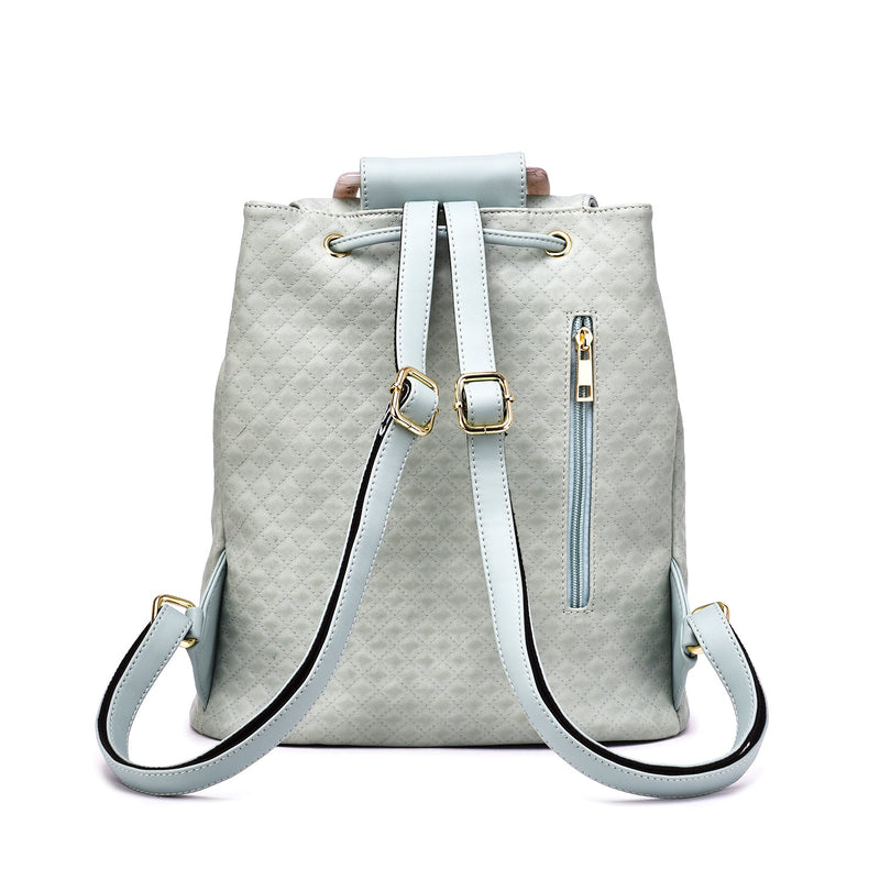Jordana Quilted Tortoise Black Backpack