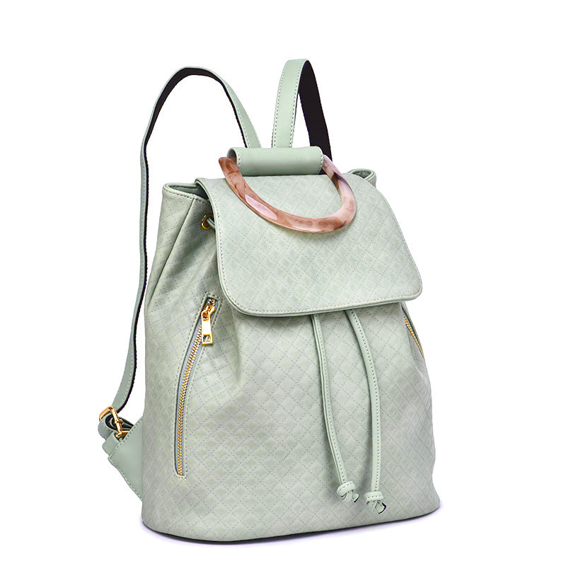Jordana Quilted Tortoise Cognac Backpack - Mellow World 