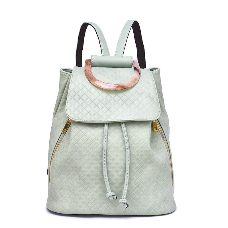 Jordana Quilted Tortoise Cognac Backpack - Mellow World 