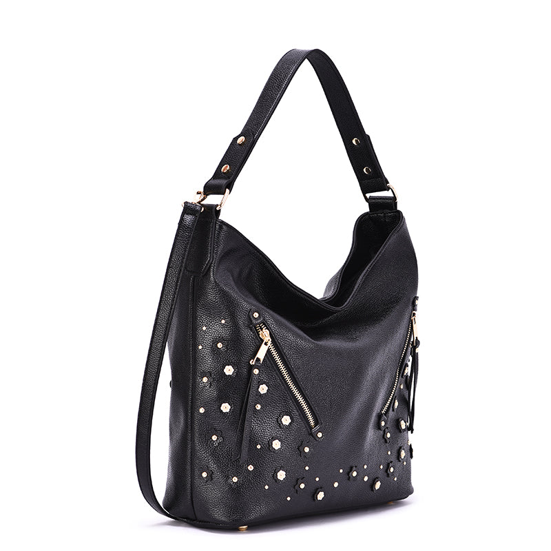Monserrat Floral Studded Hobo