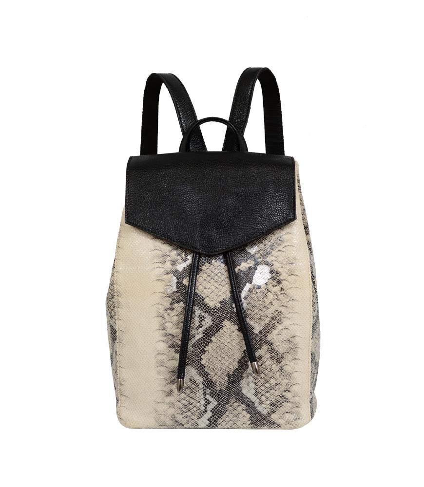 Karai Snakeskin Embossed Backpack. - Mellow World 