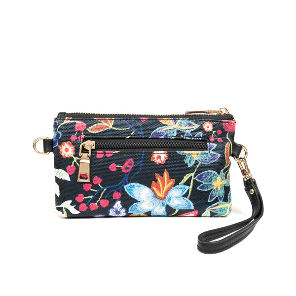 Primerose Floral Patterned Wristlet